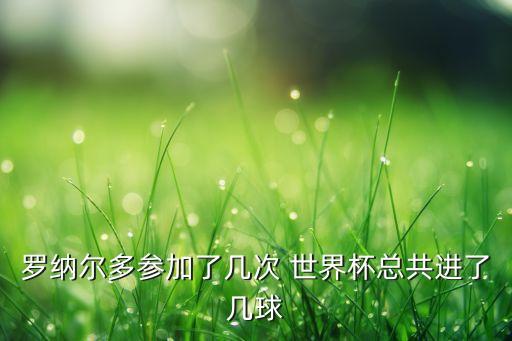 羅納爾多參加了幾次 世界杯總共進了幾球