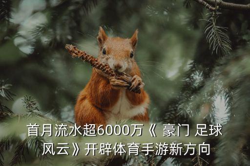 首月流水超6000萬《 豪門 足球 風(fēng)云》開辟體育手游新方向