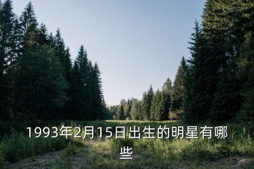 1993年2月15日出生的明星有哪些