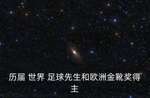歷屆 世界 足球先生和歐洲金靴獎得主