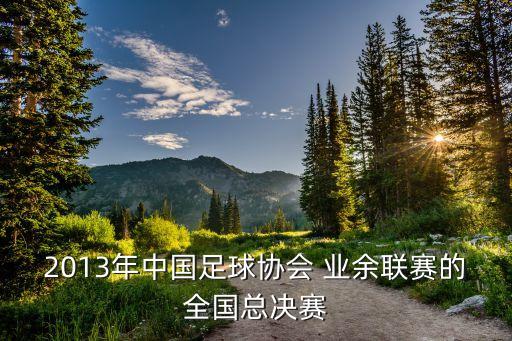 2013年中國足球協(xié)會(huì) 業(yè)余聯(lián)賽的全國總決賽