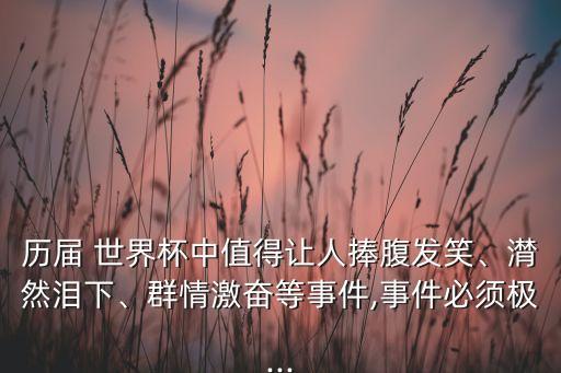 歷屆 世界杯中值得讓人捧腹發(fā)笑、潸然淚下、群情激奮等事件,事件必須極...