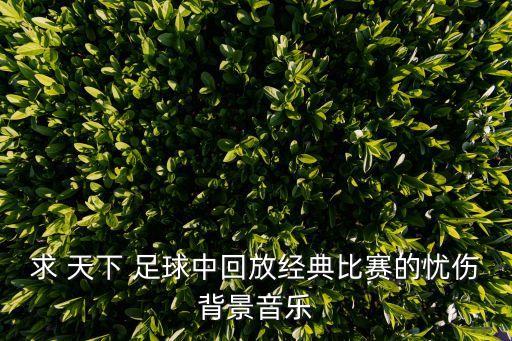 求 天下 足球中回放經(jīng)典比賽的憂(yōu)傷背景音樂(lè)
