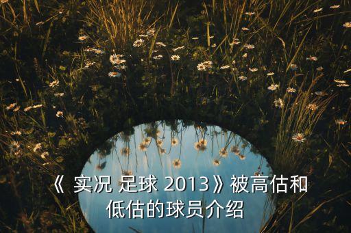 《 實況 足球 2013》被高估和低估的球員介紹