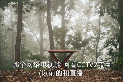 哪個(gè)網(wǎng)絡(luò )電視能 回看CCTV2節目(以前的和直播