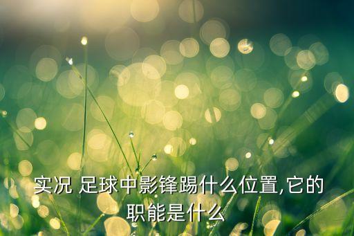  實(shí)況 足球中影鋒踢什么位置,它的職能是什么