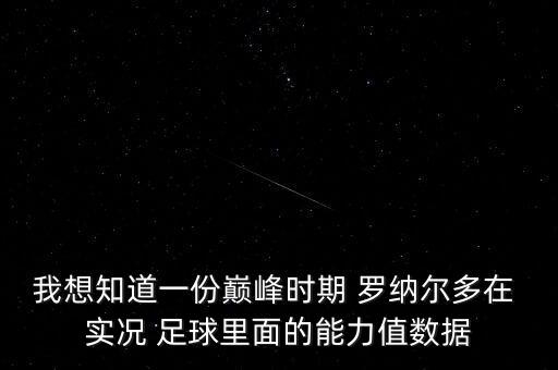 實況足球2011羅納爾多
