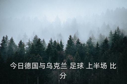 今日德國與烏克蘭 足球 上半場 比分