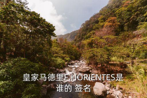 皇家馬德里F.HORIENTES是誰的 簽名