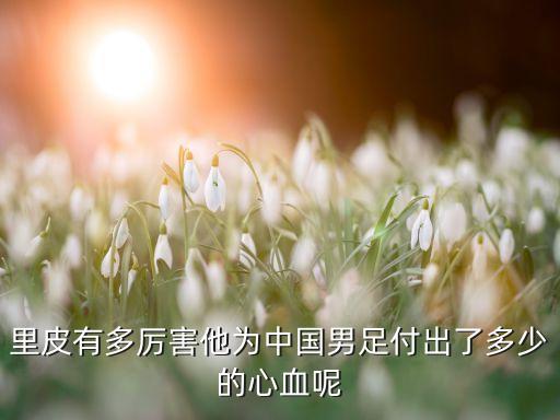 里皮有多厲害他為中國(guó)男足付出了多少的心血呢