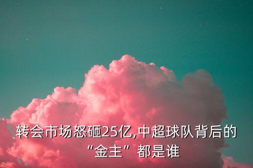 轉(zhuǎn)會市場怒砸25億,中超球隊背后的“金主”都是誰