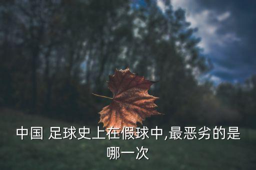 中國(guó) 足球史上在假球中,最?lèi)毫拥氖悄囊淮? class=