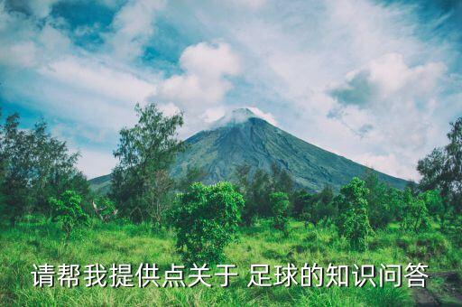 請(qǐng)幫我提供點(diǎn)關(guān)于 足球的知識(shí)問(wèn)答
