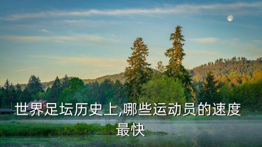 世界足壇歷史上,哪些運(yùn)動(dòng)員的速度 最快