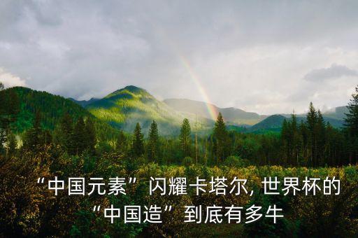 “中國元素”閃耀卡塔爾, 世界杯的“中國造”到底有多牛