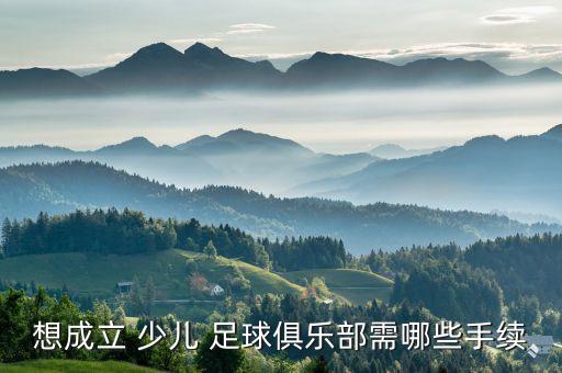 想成立 少兒 足球俱樂(lè)部需哪些手續(xù)