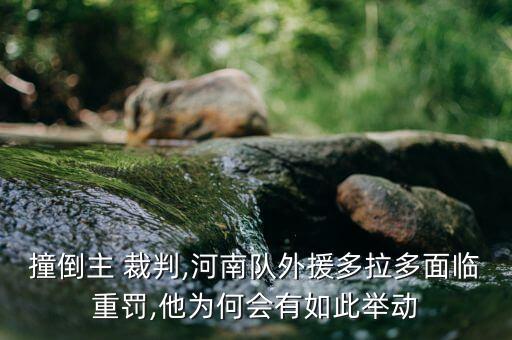 撞倒主 裁判,河南隊外援多拉多面臨重罰,他為何會有如此舉動