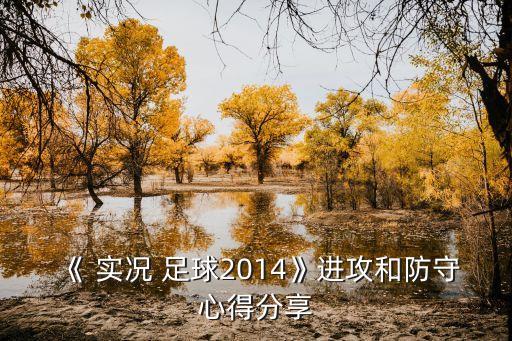 《 實(shí)況 足球2014》進(jìn)攻和防守心得分享