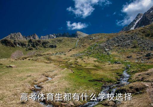 高考體育生都有什么學(xué)校選擇
