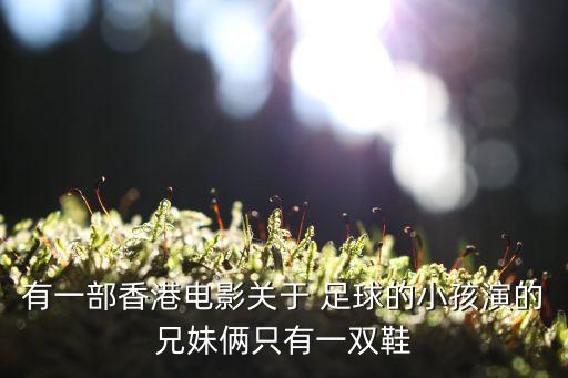 有一部香港電影關(guān)于 足球的小孩演的兄妹倆只有一雙鞋