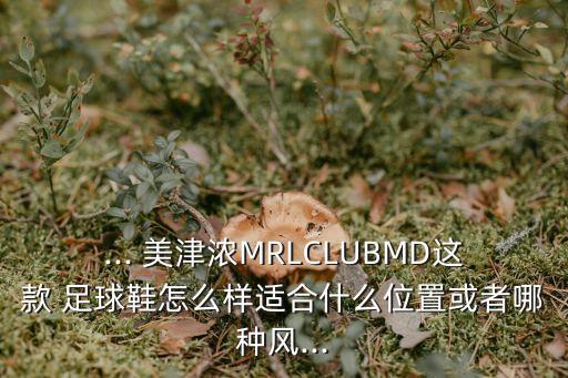 ... 美津濃MRLCLUBMD這款 足球鞋怎么樣適合什么位置或者哪種風...