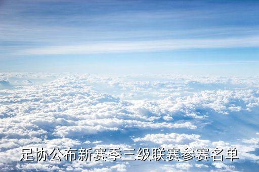 足協(xié)公布新賽季三級聯(lián)賽參賽名單