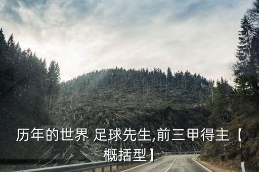 歷年的世界 足球先生,前三甲得主【概括型】
