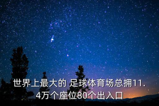 世界上最大的 足球體育場總擁11.4萬個座位80個出入口