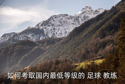 如何考取國內(nèi)最低等級的 足球 教練