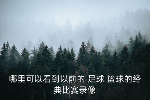 哪里可以看到以前的 足球 籃球的經(jīng)典比賽錄像