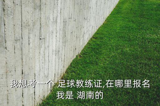 我想考一個(gè) 足球教練證,在哪里報(bào)名我是 湖南的