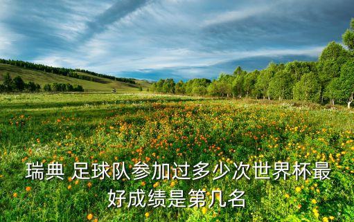  瑞典 足球隊參加過多少次世界杯最好成績是第幾名