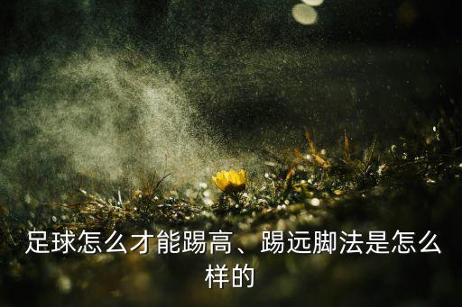  足球怎么才能踢高、踢遠(yuǎn)腳法是怎么樣的