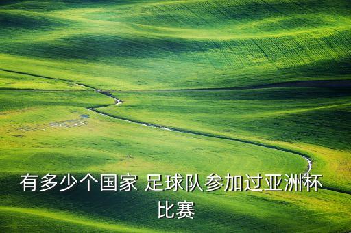 有多少個國家 足球隊參加過亞洲杯 比賽