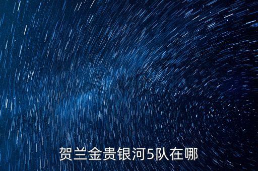 賀蘭金貴銀河5隊在哪