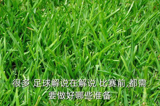 很多 足球解說在解說 比賽前,都需要做好哪些準(zhǔn)備
