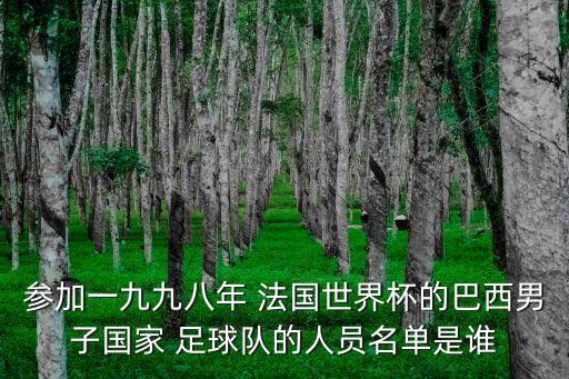參加一九九八年 法國世界杯的巴西男子國家 足球隊的人員名單是誰