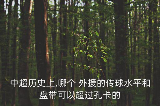 中超歷史上,哪個 外援的傳球水平和盤帶可以超過孔卡的