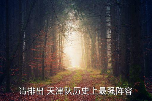 請(qǐng)排出 天津隊(duì)歷史上最強(qiáng)陣容