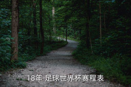 18年 足球世界杯賽程表
