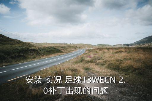 安裝 實況 足球13WECN 2.0補丁出現(xiàn)的問題