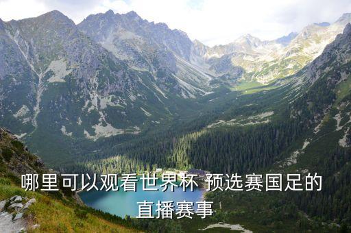 哪里可以觀看世界杯 預(yù)選賽國足的 直播賽事