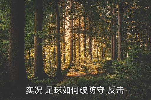 實(shí)況 足球如何破防守 反擊