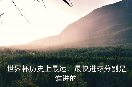  世界杯歷史上最遠(yuǎn)、最快進(jìn)球分別是誰(shuí)進(jìn)的