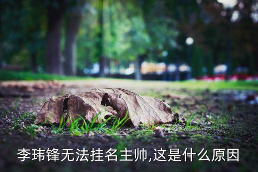 李瑋鋒無法掛名主帥,這是什么原因
