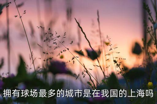 擁有球場最多的城市是在我國的上海嗎