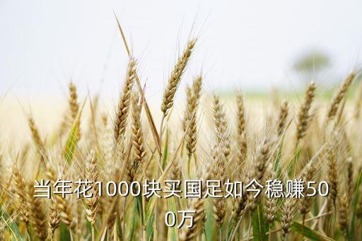 當(dāng)年花1000塊買國足如今穩(wěn)賺500萬