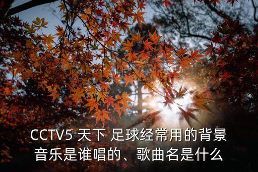 CCTV5 天下 足球經(jīng)常用的背景音樂是誰(shuí)唱的、歌曲名是什么