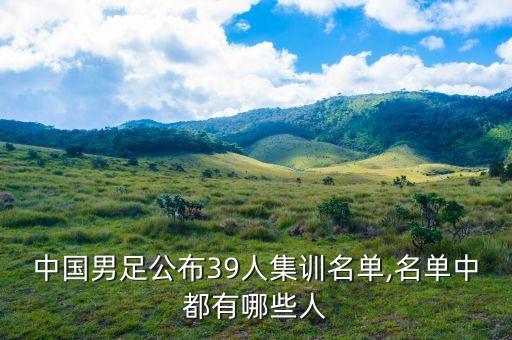中國男足公布39人集訓(xùn)名單,名單中都有哪些人