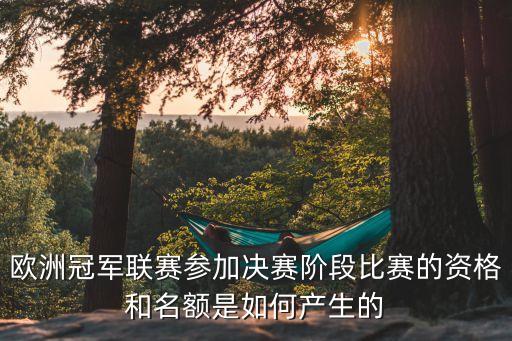 歐洲冠軍聯(lián)賽參加決賽階段比賽的資格和名額是如何產(chǎn)生的